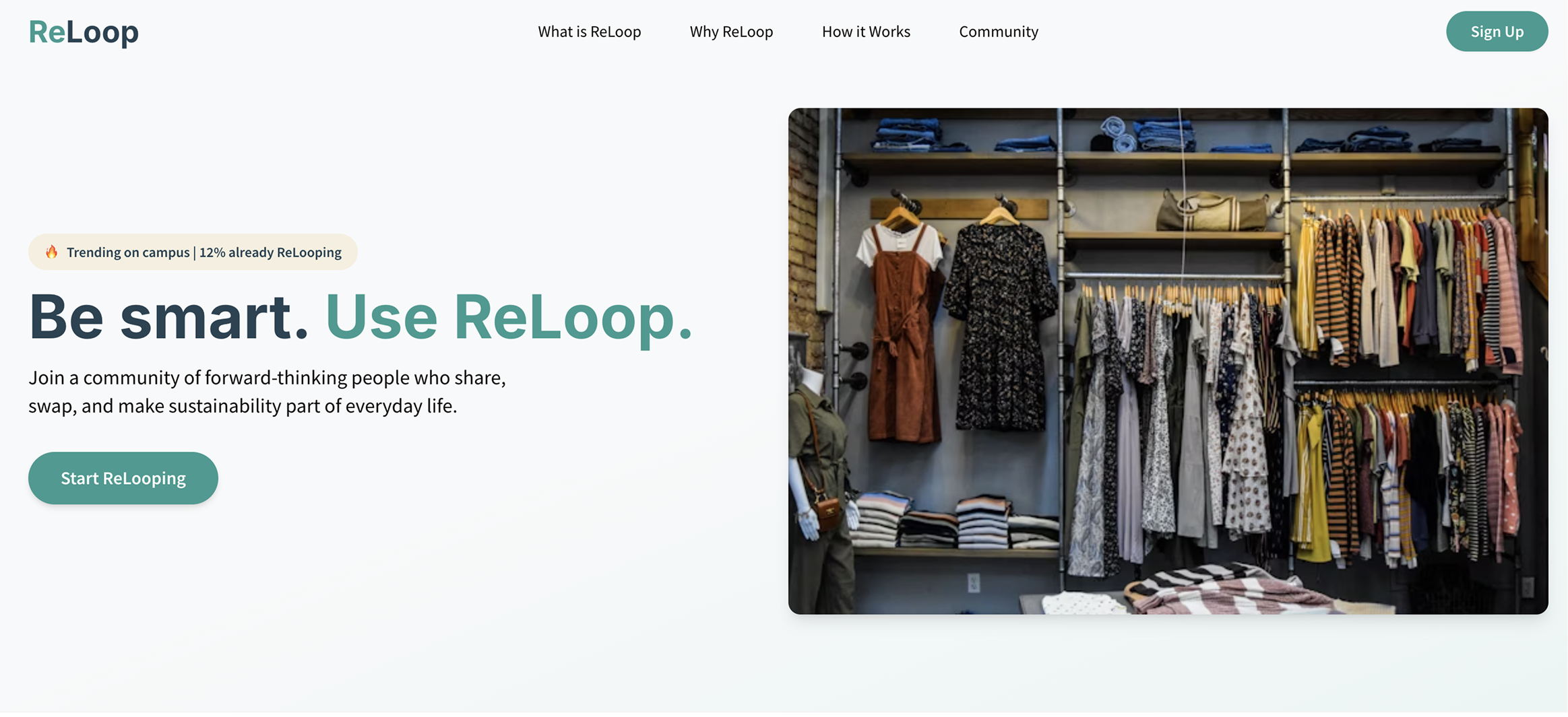 ReLoop Mobile App Interface